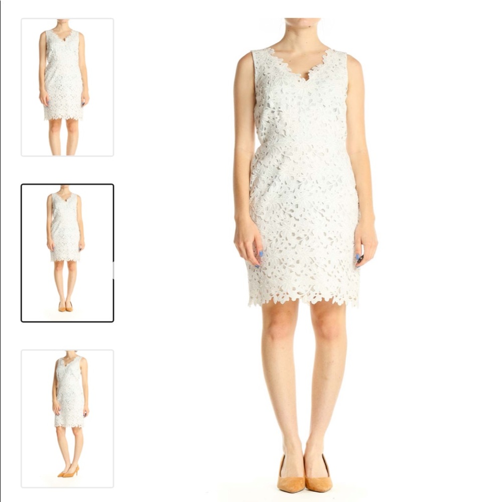 White lace mini dress